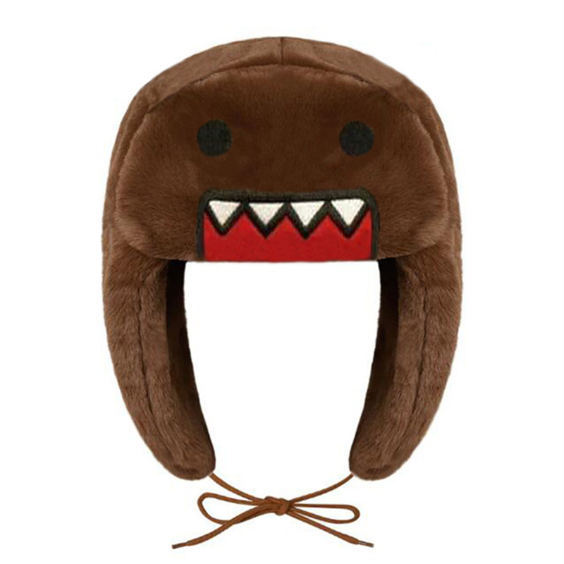Winter Trapper Hat - Domo Kun Plush Hat Ushanka Cute